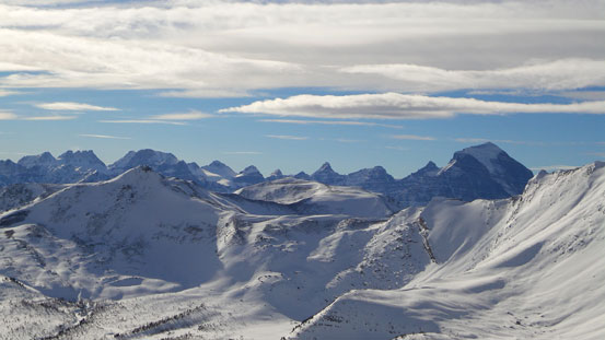 The Ten Peaks and Mt. Temple from false summit