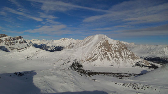 Fossil Mountain and Baker Lake (frozen)