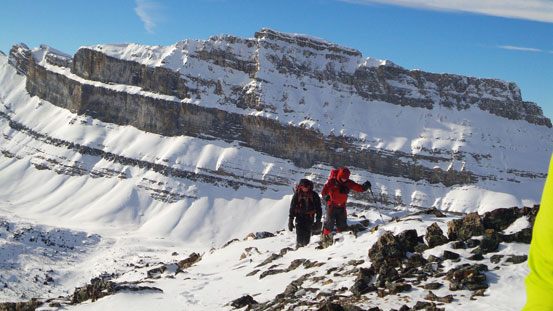 Brandon and Spencer approaching the summit