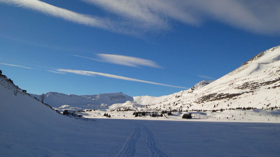 Down to Ptarmigan Lake now.