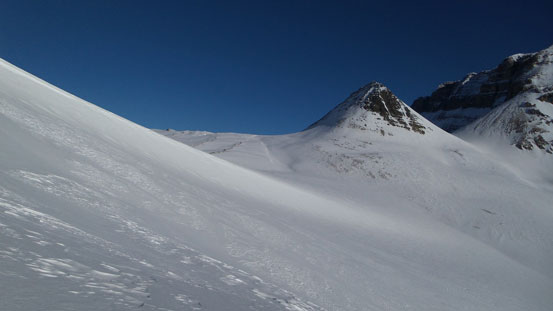 We had to traverse across this scoop