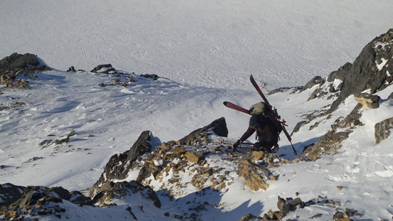 Ben coming up the hardest step