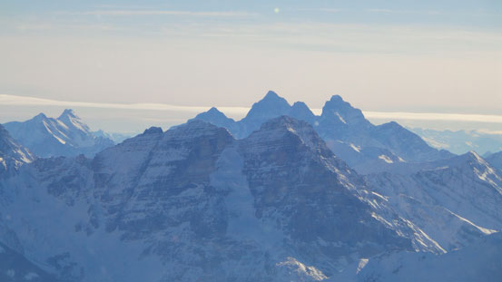 Mt. Goodsir rises behind Mt. Stephen