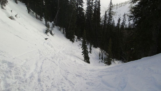 Crusty snow prevented us from enjoying this part