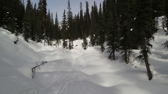 Here comes the only good section for skiing.