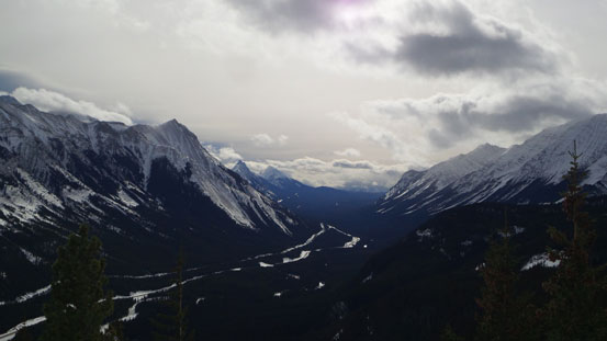 Looking south down Kananaskis Highway