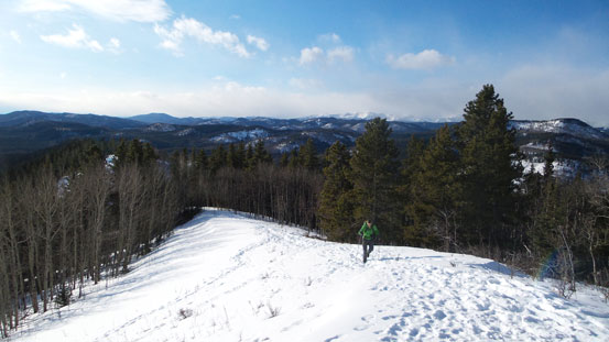 Hiking up the packed trail