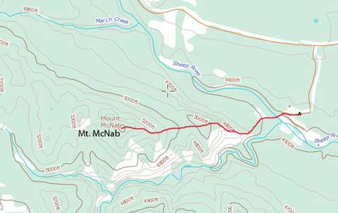 Mt. McNab hiking route