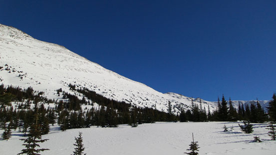 Now we'd go up this flat bench for quite a while