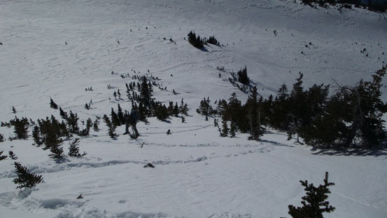 Eric following me up this steep slope