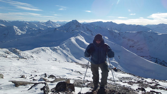 Eric approaching the summit