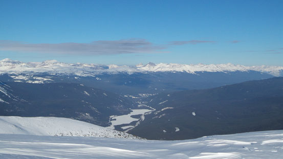 Yellowhead Lake and the valley Highway 16 travels through
