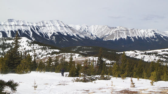 Ascending the open terrain
