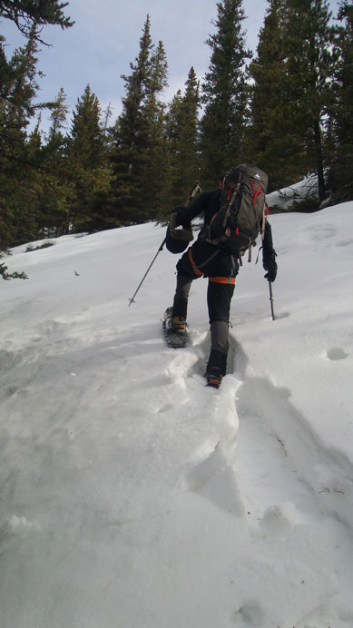 Now the post-holing started...