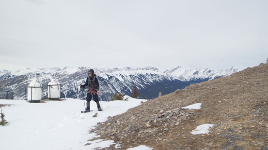 Ben wondering around on the summit
