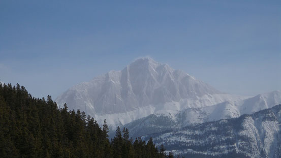 From one of the few viewpoints, I could see Mt. Colin
