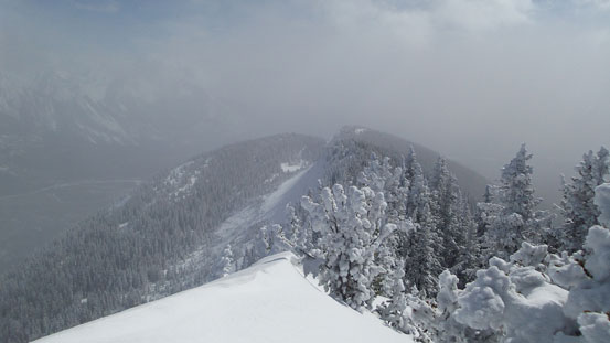 Looking back from the ridge