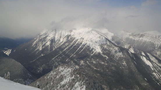 Chetamon Mountain was shy to show up on this day.
