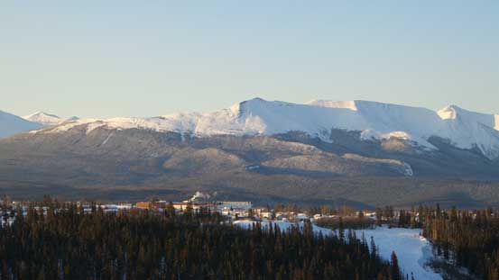 Morning light shone on Mount Mawdsley