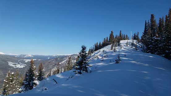 Approaching the false summit.