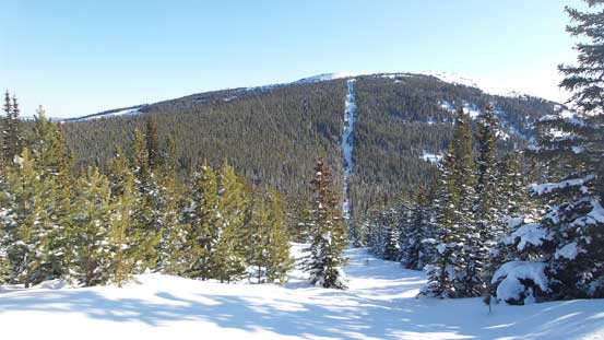 Looking towards the steep grind up the true summit