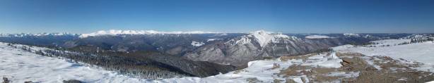 Summit Panorama looking West & North. Click to view large size.