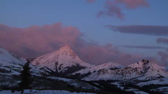 Victoria Peak at alpenglow