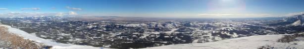 Summit Panorama looking towards the prairie. Click to view large size.