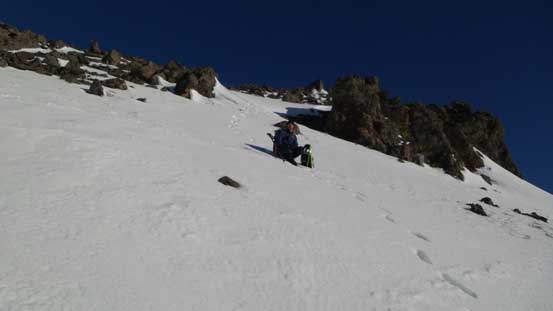 Grant descending snow