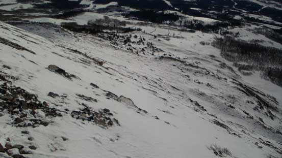 Looking down the south slopes