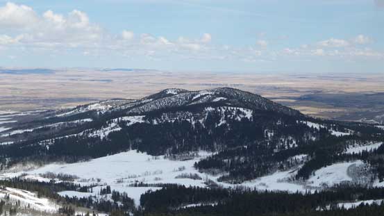 Looking down at another lowly hill. This one doesn't have a name.