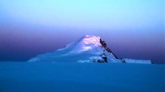Mt. Columbia just about to glow