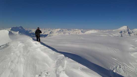 Ben approaching the 1st false summit. 