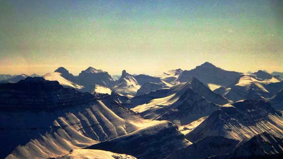 Whitegoat Peaks and Mt. Cline in David Thompson Country