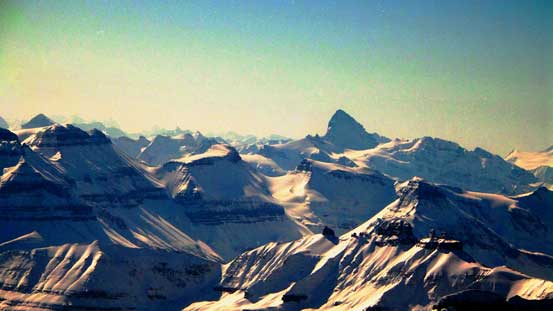 The mighty Mt. Forbes is the highest peak entirely in Banff N. Park