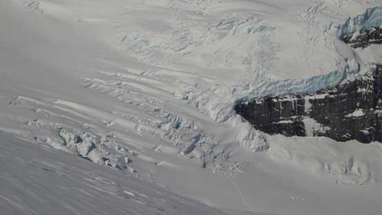 The ramp (3rd icefall) on Athabasca Glacier. Lots of route-finding.