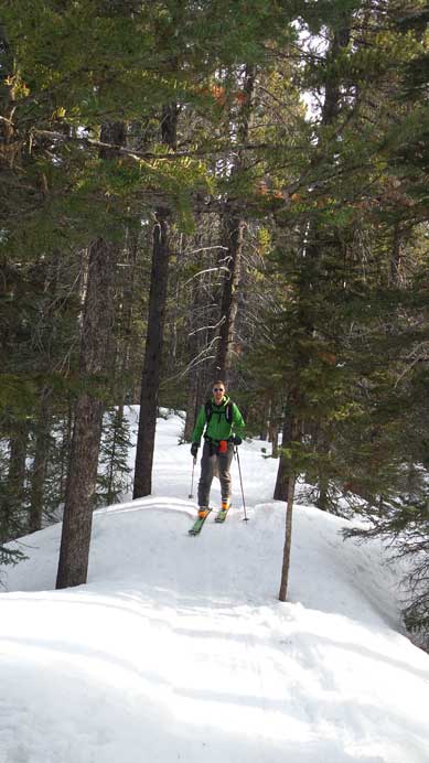 Skinning up the Paradise Valley trail