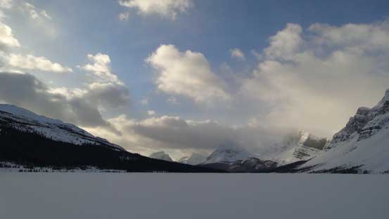 Weather wasn't too bad at this point. Variable clouds. 
