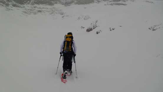 Just about to ascent the steep slope before Bow Hut