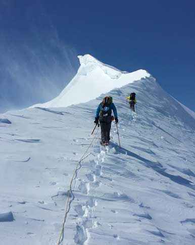 The ridge started "easily"