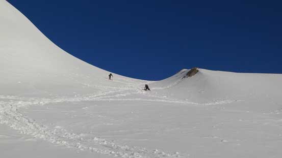 Up the big steep slope