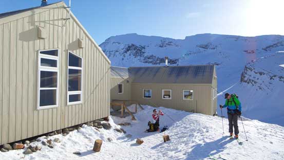 Taking a short break at Bow Hut
