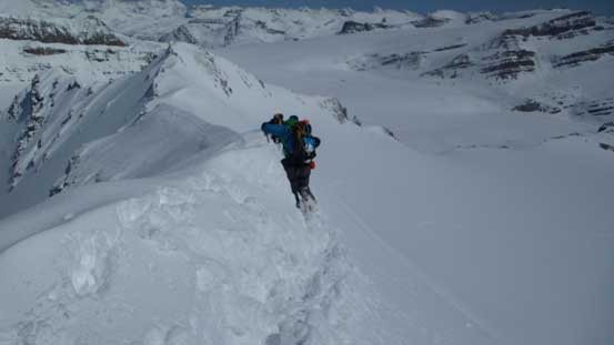 And then traverse on the south facing slopes.