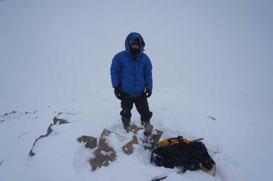 Me on the true summit of Mt. Olive. Photo by Ferenc Jacso
