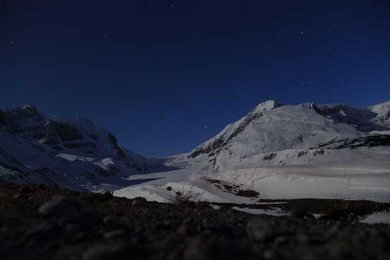 Night scene from parking lot. Photo by Ben N