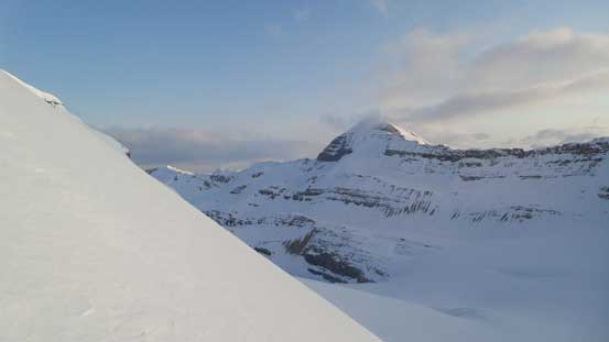 The slope is steep... Looking towards Mt. Baker