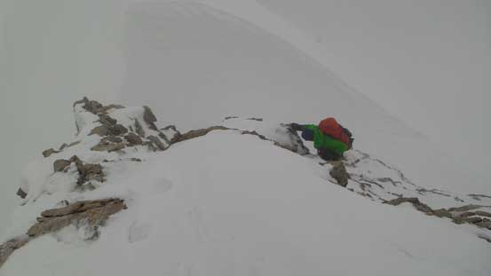 Vern clearing the 1st step