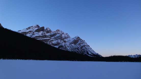 Mount Patterson from Peyto Lake early in the morning