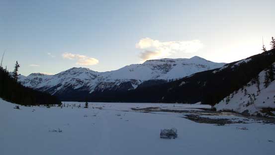 Looking back towards Silverhorn Mountain and Observation Peak