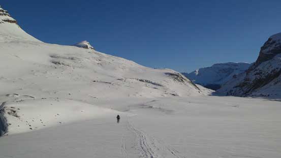 Looking back from the glacier.